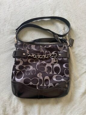 Coach Moto Optic Metallic Chain Crossbody